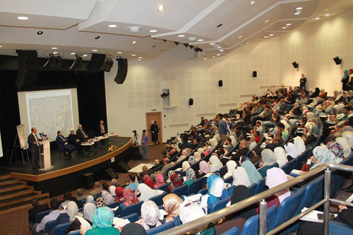 Scholars and religious leaders attend a seminar on Al Aqsa Mosque at Haya Cultural Centre on Monday (Photo courtesy of Jerusalem Cultural Forum)